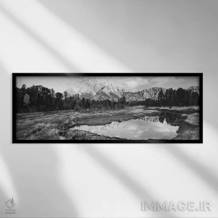 تابلو دکوراتیو Beaver Pond, Teton Range, Grand Teton National Park, Wy… اثر پانورامیک ایمجز - نمای قابدار مشکی