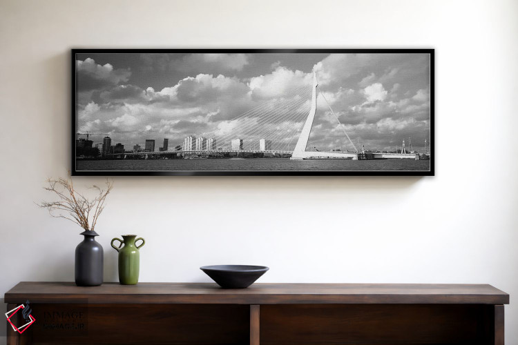 تابلو دکوراتیو Holland, Rotterdam, Erasmus Bridge" - "هلند، هلند، روتر… اثر پانورامیک ایمجز - D2B
