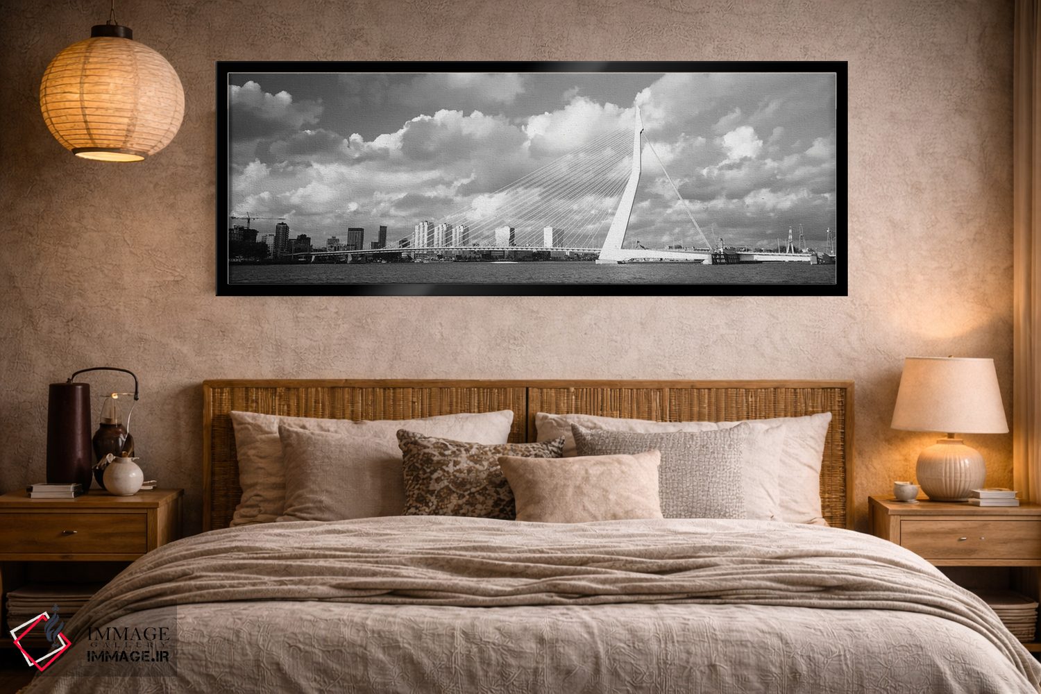 تابلو دکوراتیو Holland, Rotterdam, Erasmus Bridge" - "هلند، هلند، روتر… اثر پانورامیک ایمجز - D5B