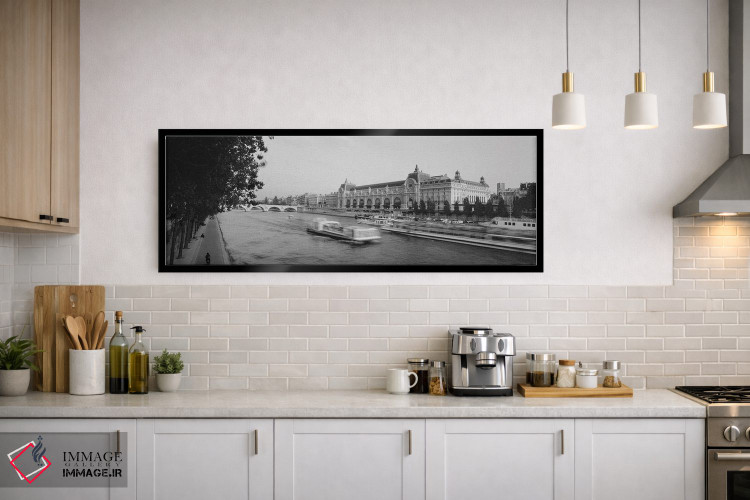 تابلو دکوراتیو Seine River, Musee D'Orsay, Paris, France" - "کشتی مساف… اثر پانورامیک ایمجز - D3B