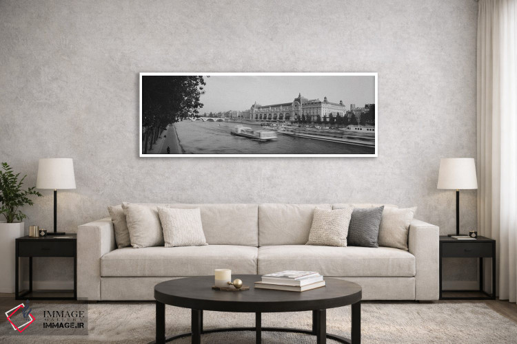 تابلو دکوراتیو Seine River, Musee D'Orsay, Paris, France" - "کشتی مساف… اثر پانورامیک ایمجز - D6W