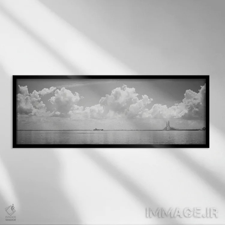 تابلو دکوراتیو Sunshine Skyway Bridge, Tampa Bay, Gulf of Mexico, Flor… اثر پانورامیک ایمجز - نمای قابدار مشکی