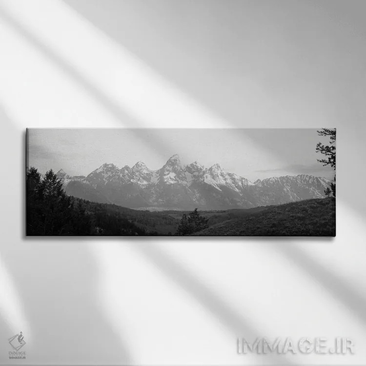 تابلو دکوراتیو Teton Range, Grand Teton National Park, Wyoming, USA"… اثر پانورامیک ایمجز - نمای روبهرو روی دیوار