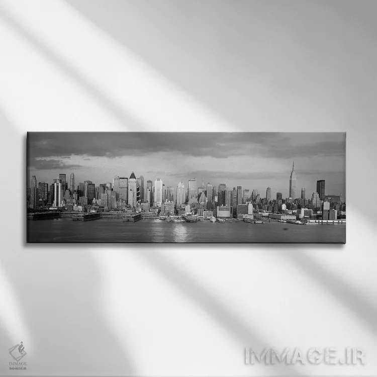 تابلو دکوراتیو طلوع خورشید، نیویورک، نیویورک، آمریکا اثر پانورامیک ایمجز - نمای روبهرو روی دیوار