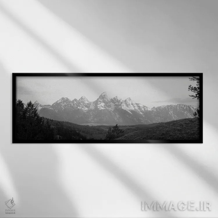 تابلو دکوراتیو Teton Range, Grand Teton National Park, Wyoming, USA"… اثر پانورامیک ایمجز - نمای قابدار مشکی