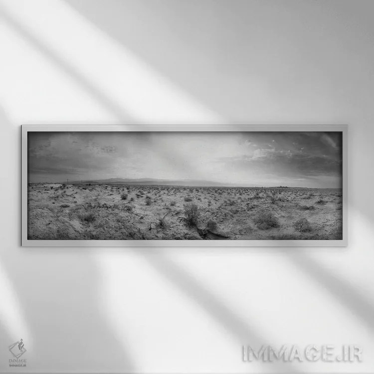 تابلو دکوراتیو Palm Springs, California, USA,غروب بر فراز صحرا، پالم ا… اثر پانورامیک ایمجز - نمای قابدار سفید