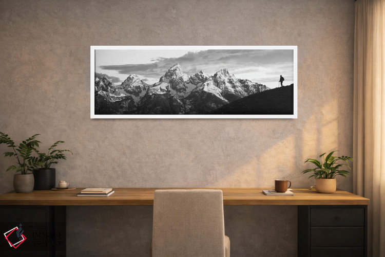 تابلو دکوراتیو Grand Teton National Park, Wyoming, USA" - "سیلوئت یک ک… اثر پانورامیک ایمجز - D1W
