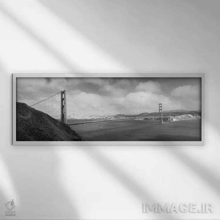 تابلو دکوراتیو Golden Gate Bridge, San Francisco Bay, San Francisco, C… اثر پانورامیک ایمجز - نمای قابدار سفید