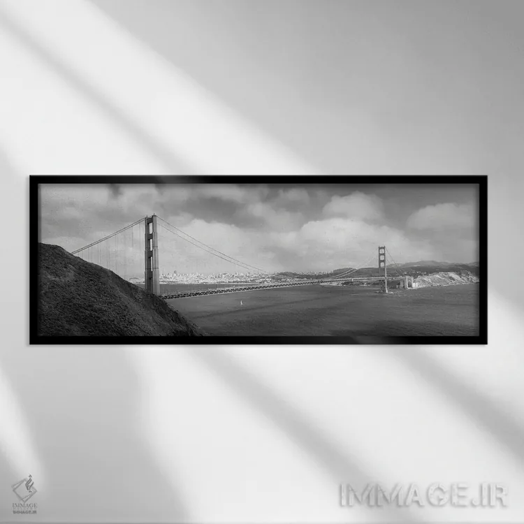 تابلو دکوراتیو Golden Gate Bridge, San Francisco Bay, San Francisco, C… اثر پانورامیک ایمجز - نمای قابدار مشکی