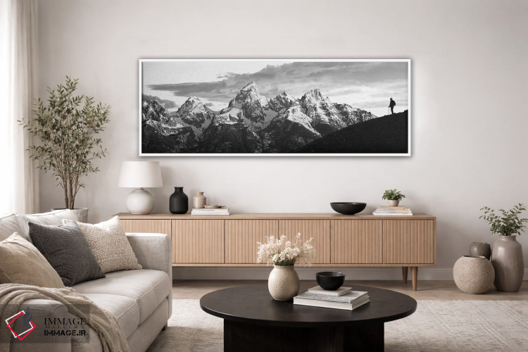 تابلو دکوراتیو Grand Teton National Park, Wyoming, USA" - "سیلوئت یک ک… اثر پانورامیک ایمجز - D3W