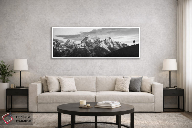 تابلو دکوراتیو Grand Teton National Park, Wyoming, USA" - "سیلوئت یک ک… اثر پانورامیک ایمجز - D6W