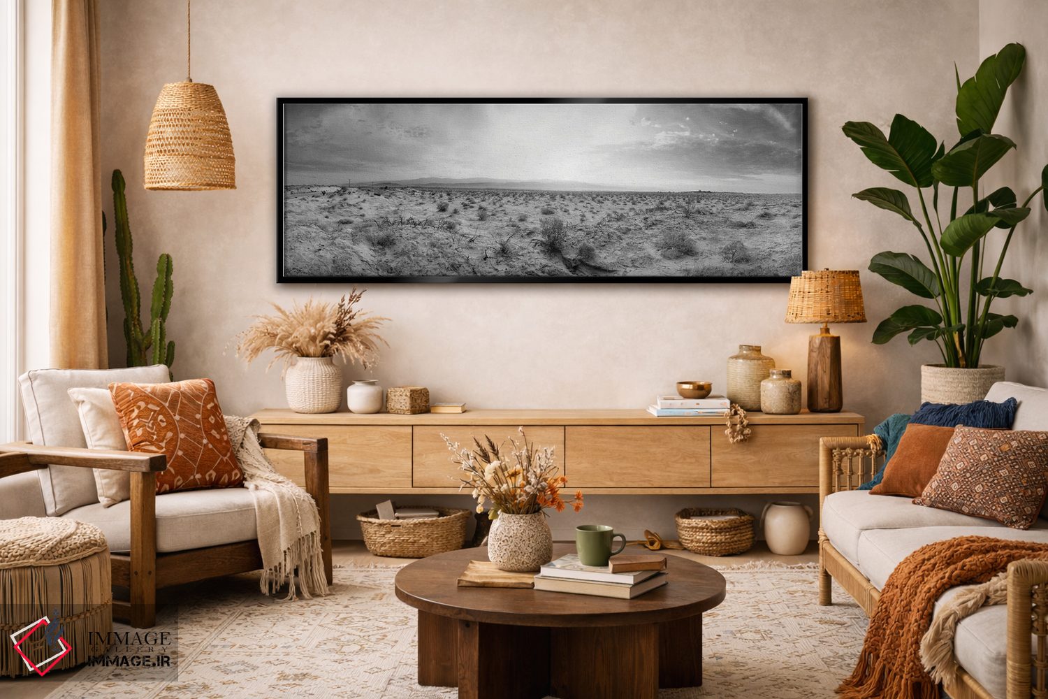 تابلو دکوراتیو Palm Springs, California, USA,غروب بر فراز صحرا، پالم ا… اثر پانورامیک ایمجز - D4B