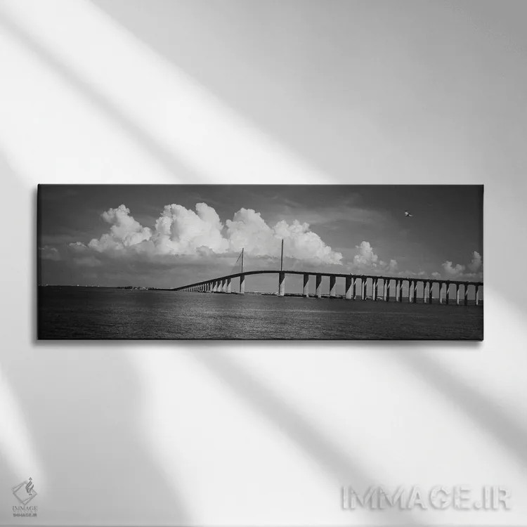 تابلو دکوراتیو Sunshine Skyway Bridge, Tampa Bay, Gulf Of Mexico, Flor… اثر پانورامیک ایمجز - نمای روبهرو روی دیوار