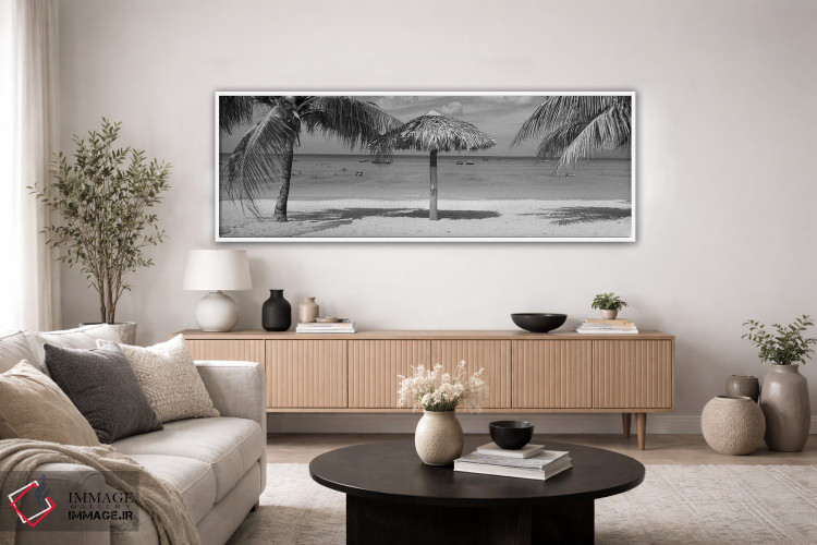 تابلو دکوراتیو La Boca, Cuba,سایه بان بر ساحل، لا بوکا، کوبا اثر پانورامیک ایمجز - D4W