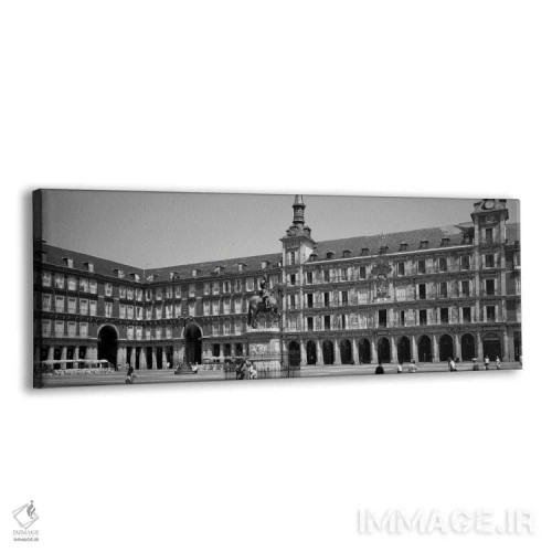 تابلو دکوراتیو گردشگران در میدان، پلازا مایور، مادرید، اسپانیا اثر پانورامیک ایمجز - نمای پرسپکتیو محصول