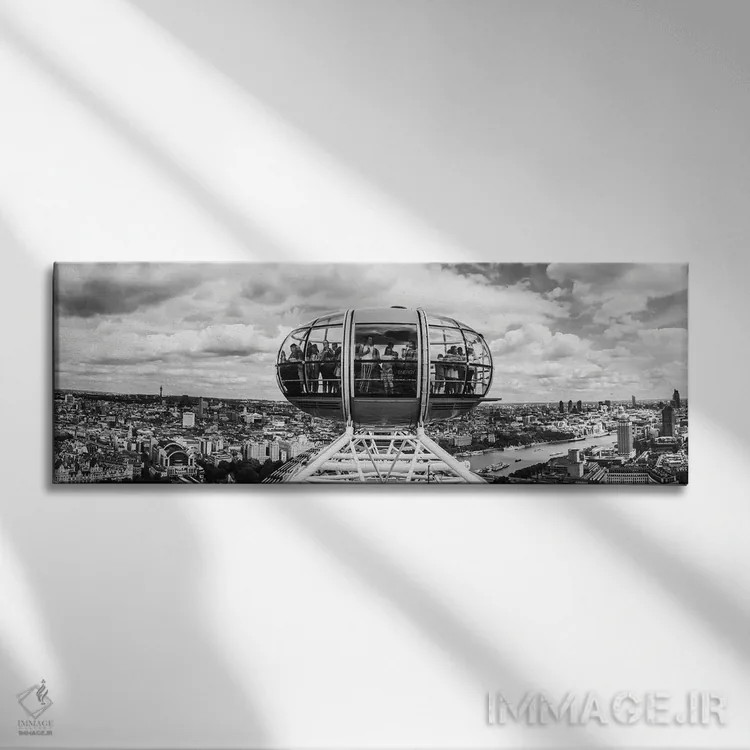 تابلو دکوراتیو گردشگران روی چرخ هزار ساله، لندن، انگلستان اثر پانورامیک ایمجز - نمای روبهرو روی دیوار