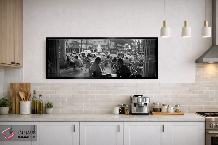 تابلو دکوراتیو گردشگران در کافی شاپ کنار پیاده رو، لیگنانو سابیادورو… اثر پانورامیک ایمجز - D1B