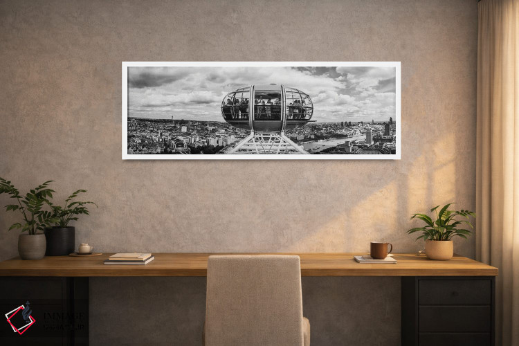 تابلو دکوراتیو گردشگران روی چرخ هزار ساله، لندن، انگلستان اثر پانورامیک ایمجز - D1W