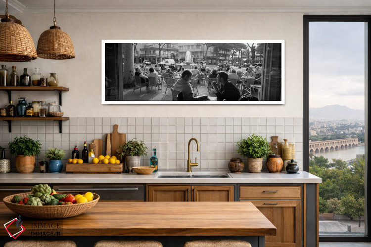 تابلو دکوراتیو گردشگران در کافی شاپ کنار پیاده رو، لیگنانو سابیادورو… اثر پانورامیک ایمجز - D3W