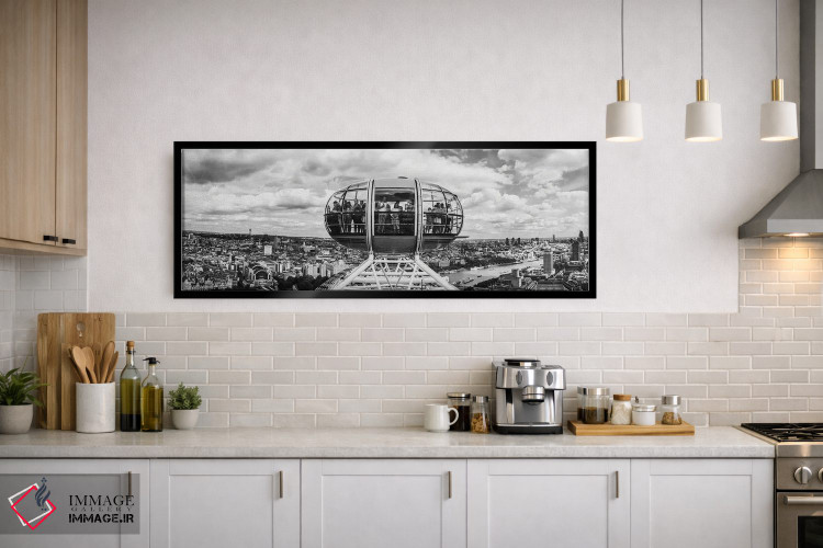 تابلو دکوراتیو گردشگران روی چرخ هزار ساله، لندن، انگلستان اثر پانورامیک ایمجز - D3B