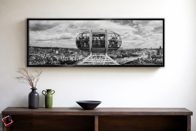 تابلو دکوراتیو گردشگران روی چرخ هزار ساله، لندن، انگلستان اثر پانورامیک ایمجز - D2B