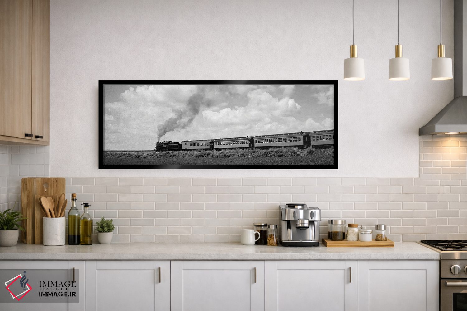 تابلو دکوراتیو قطار در حال حرکت روی ریل، استراسبورگ، لنکستر، پنسیلوانی… اثر پانورامیک ایمجز - D2B