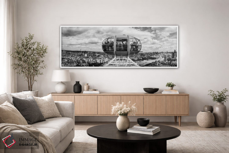تابلو دکوراتیو گردشگران روی چرخ هزار ساله، لندن، انگلستان اثر پانورامیک ایمجز - D4W