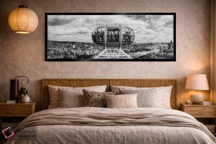 تابلو دکوراتیو گردشگران روی چرخ هزار ساله، لندن، انگلستان اثر پانورامیک ایمجز - D5B