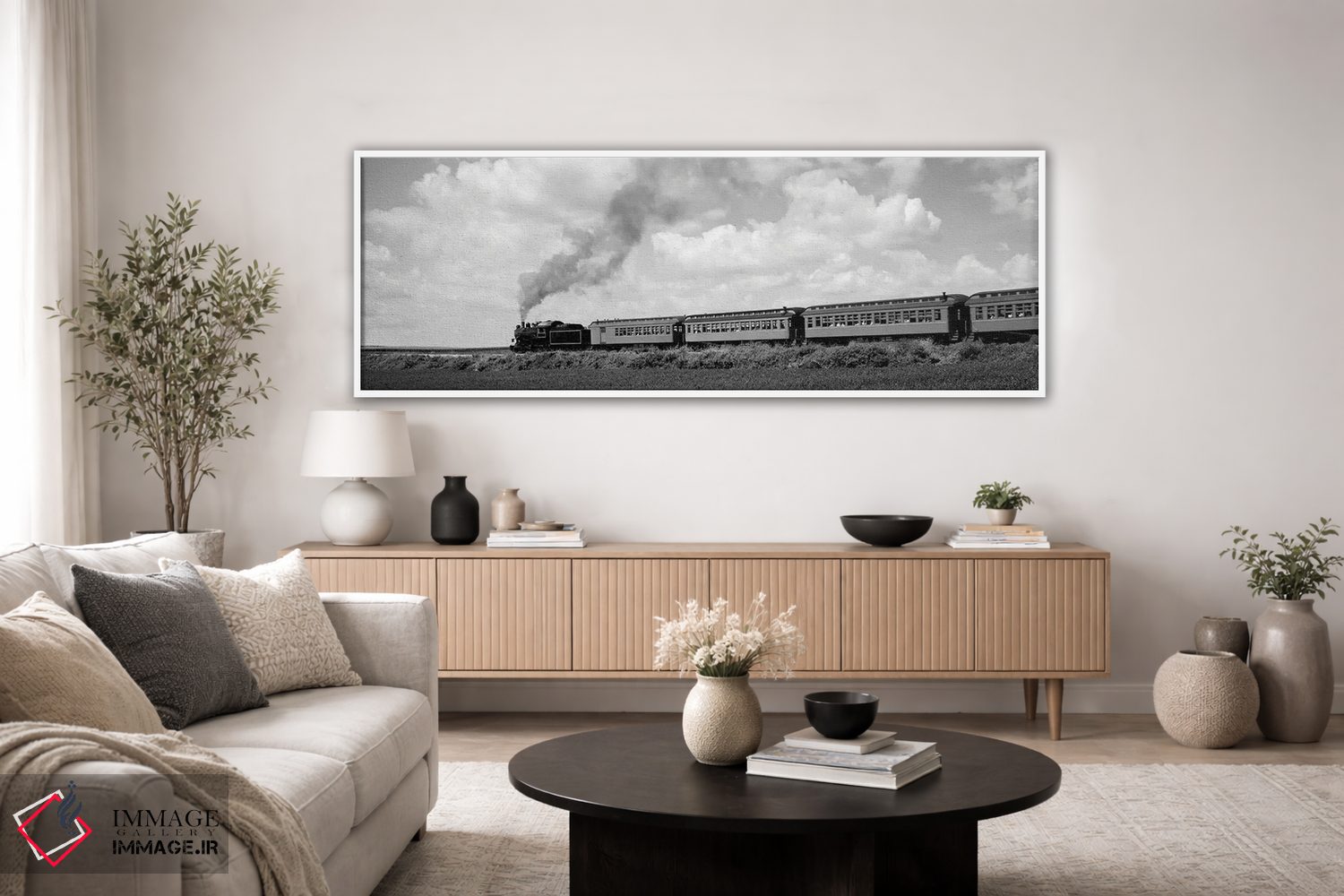 تابلو دکوراتیو قطار در حال حرکت روی ریل، استراسبورگ، لنکستر، پنسیلوانی… اثر پانورامیک ایمجز - D3W