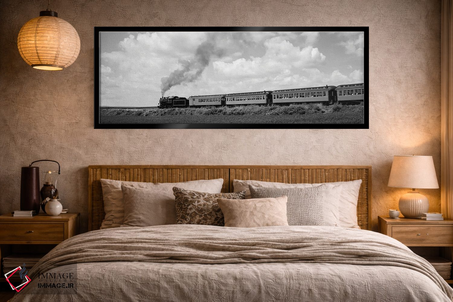 تابلو دکوراتیو قطار در حال حرکت روی ریل، استراسبورگ، لنکستر، پنسیلوانی… اثر پانورامیک ایمجز - D5B