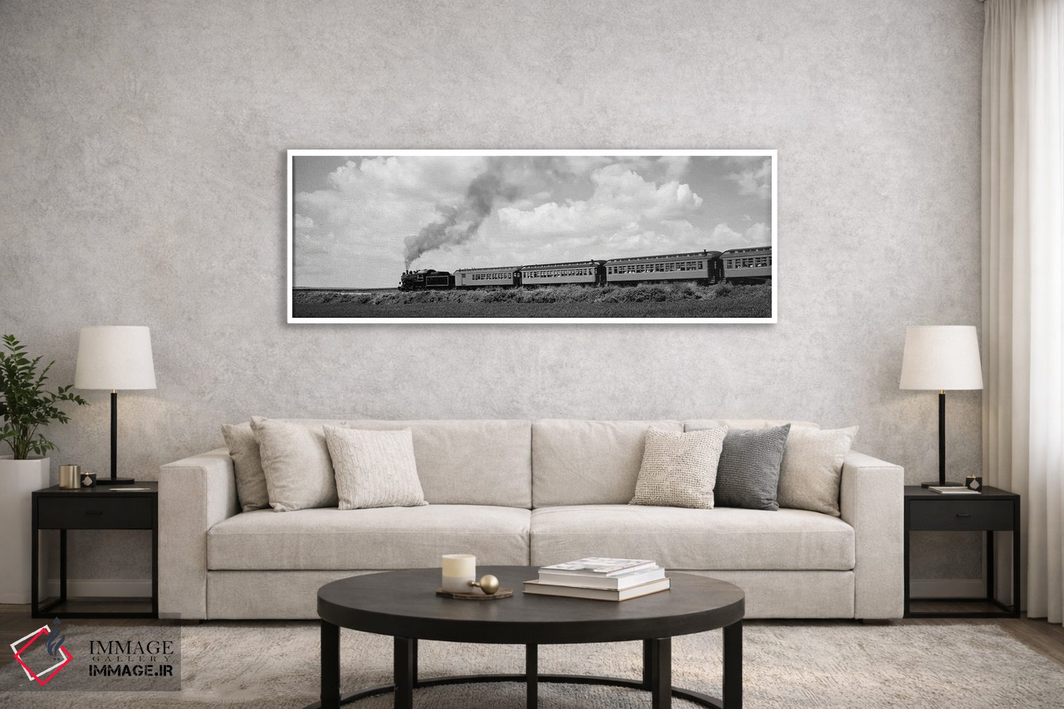 تابلو دکوراتیو قطار در حال حرکت روی ریل، استراسبورگ، لنکستر، پنسیلوانی… اثر پانورامیک ایمجز - D6W