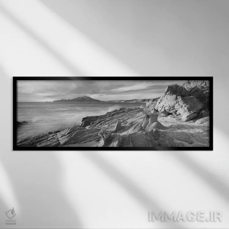 تابلو دکوراتیو نمایی از ساحل دریا، دریای کورتز، کابو پولو، باخا کالیفر… اثر پانورامیک ایمجز - نمای قابدار مشکی