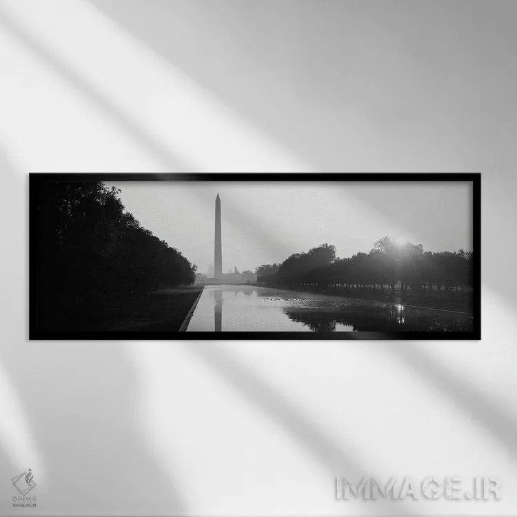 تابلو دکوراتیو بنای یادبود واشینگتن، واشینگتن دی سی، ناحیه کلمبیا، ایا… اثر پانورامیک ایمجز - نمای قابدار مشکی