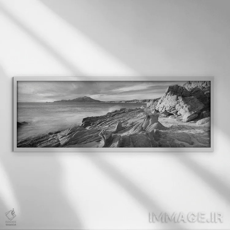 تابلو دکوراتیو نمایی از ساحل دریا، دریای کورتز، کابو پولو، باخا کالیفر… اثر پانورامیک ایمجز - نمای قابدار سفید