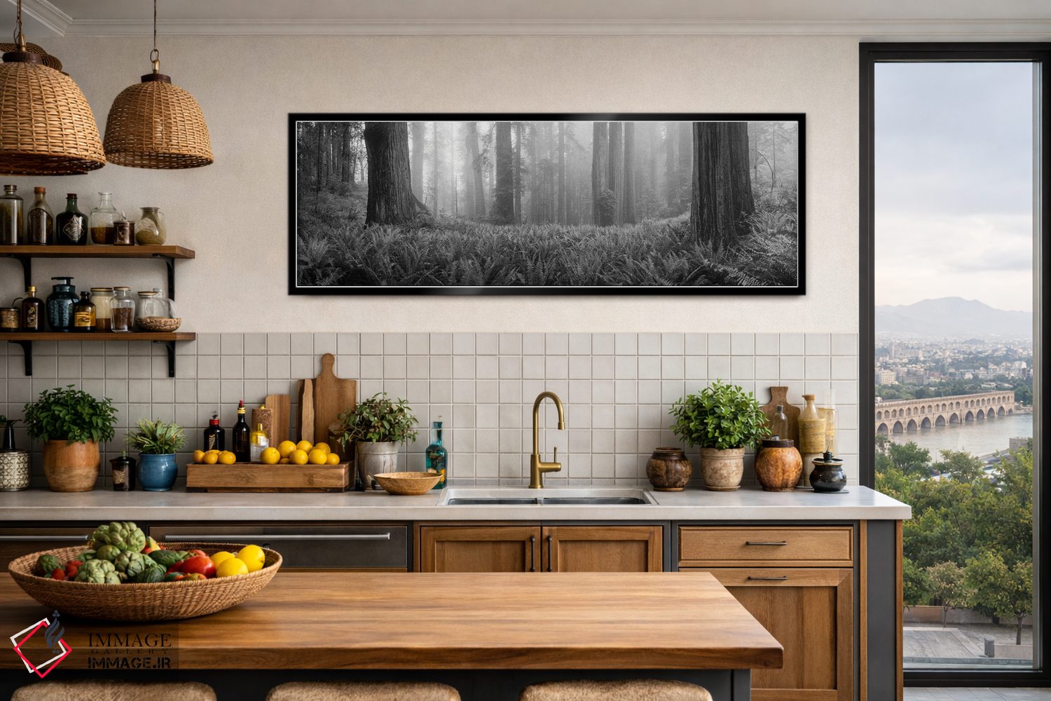 تابلو دکوراتیو درختان افرا درخت انگوری در یک جنگل، کوه هود، اورگان، ای… اثر پانورامیک ایمجز - D4B