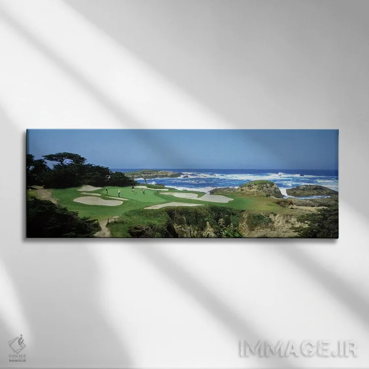تابلو دکوراتیو زمین گلف سایپرس پوینت، پبل بیچ، کالیفرنیا، ایالات متحده… اثر پانورامیک ایمجز - نمای روبهرو روی دیوار