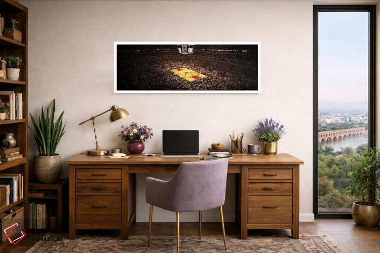 تابلو دکوراتیو شیکاگو بولز، مرکز یوناتد، شیکاگو، ایلینوی، ایالات متحده… اثر پانورامیک ایمجز - D1W