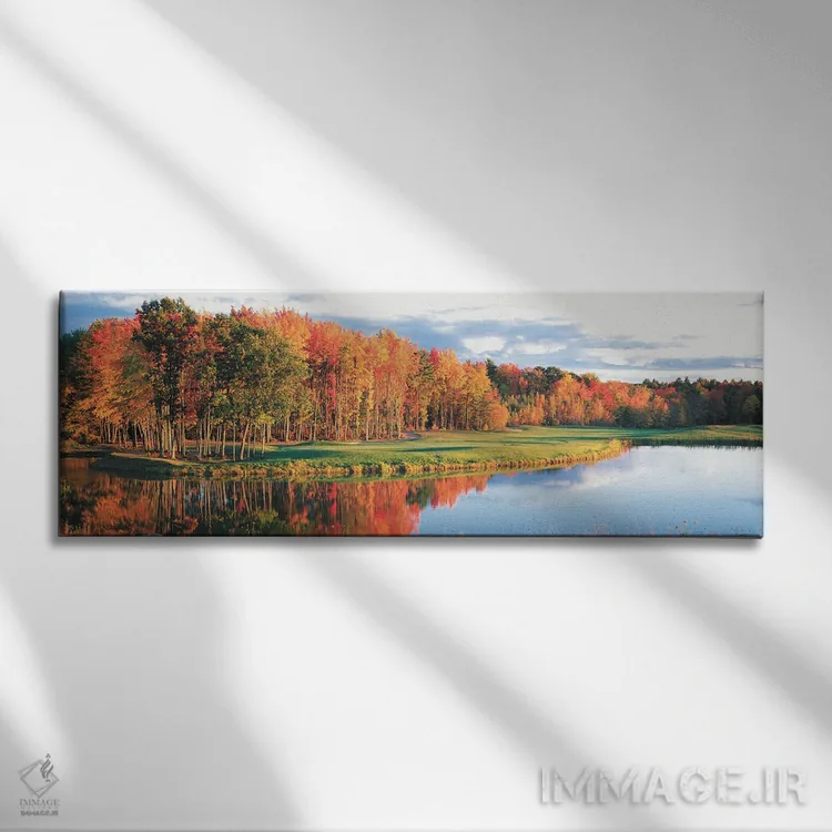 تابلو دکوراتیو زمین گلف پاییزی، نیو انگلند، ایالات متحده آمریکا اثر پانورامیک ایمجز - نمای روبهرو روی دیوار