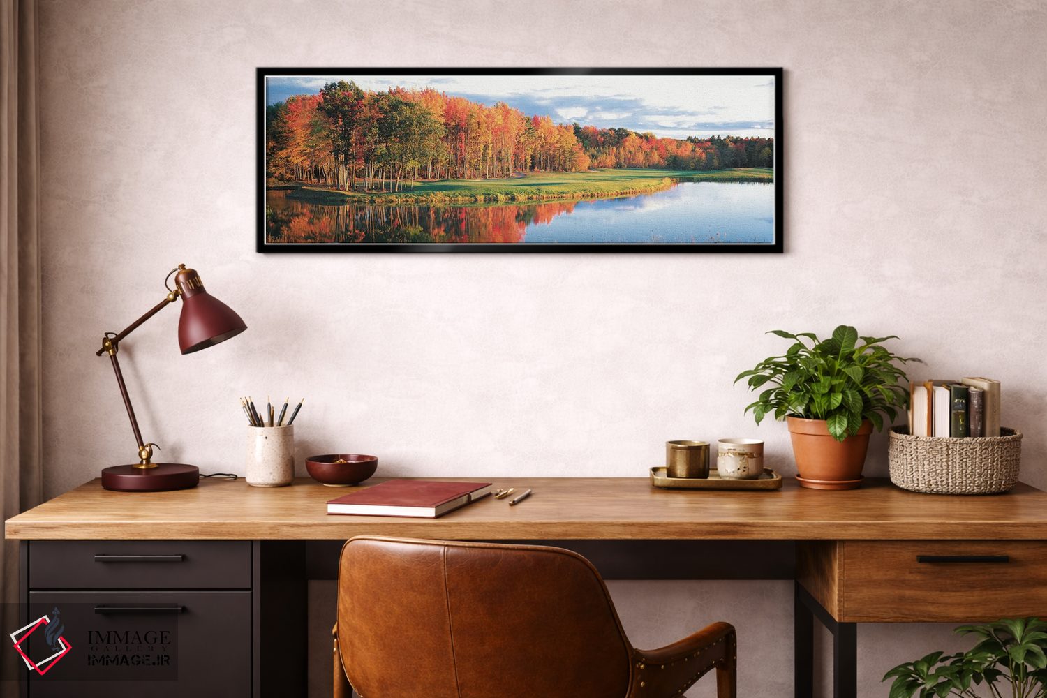 تابلو دکوراتیو زمین گلف پاییزی، نیو انگلند، ایالات متحده آمریکا اثر پانورامیک ایمجز - D3B