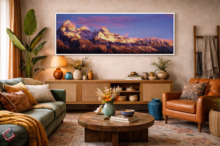تابلو دکوراتیو Teton Range, Grand Teton National Park, Wyoming, USA,کو… اثر پانورامیک ایمجز - D3W