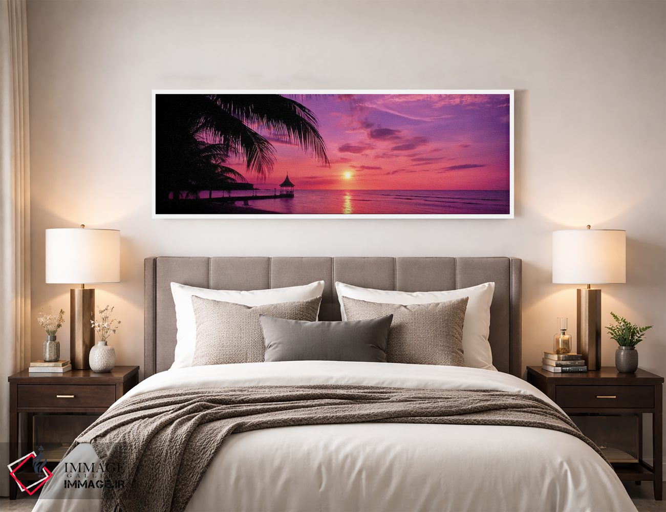 تابلو دکوراتیو غروب اقیانوس، جامائیکا اثر پانورامیک ایمجز - D3W