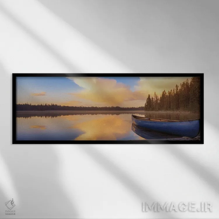 تابلو دکوراتیو Grand Teton Park, WY, USA,دریاچه لی، پارک گرند تتون، وا… اثر پانورامیک ایمجز - نمای قابدار مشکی