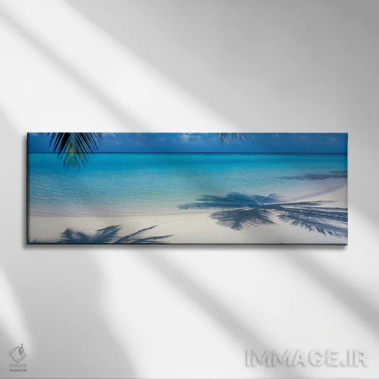تابلو دکوراتیو لاگونا مالدیو اثر پانورامیک ایمجز - نمای روبهرو روی دیوار