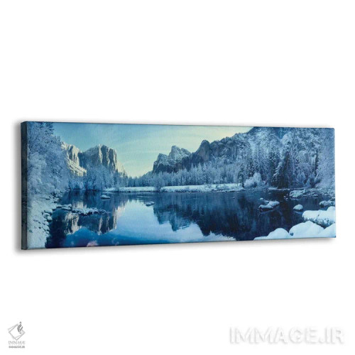 تابلو دکوراتیو دریاچه در زمستان محصور در کوه ها، پارک ملی یوسمیتی، کال… اثر پانورامیک ایمجز - نمای پرسپکتیو محصول