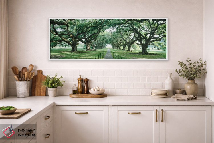 تابلو دکوراتیو New Orleans, Louisiana, USA,مسیر آجری میان گذرگاه درختا… اثر پانورامیک ایمجز - D1W
