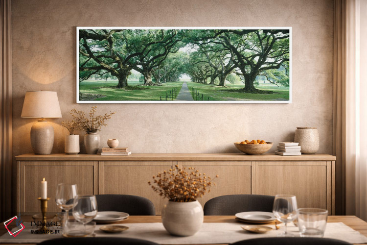 تابلو دکوراتیو New Orleans, Louisiana, USA,مسیر آجری میان گذرگاه درختا… اثر پانورامیک ایمجز - D3W