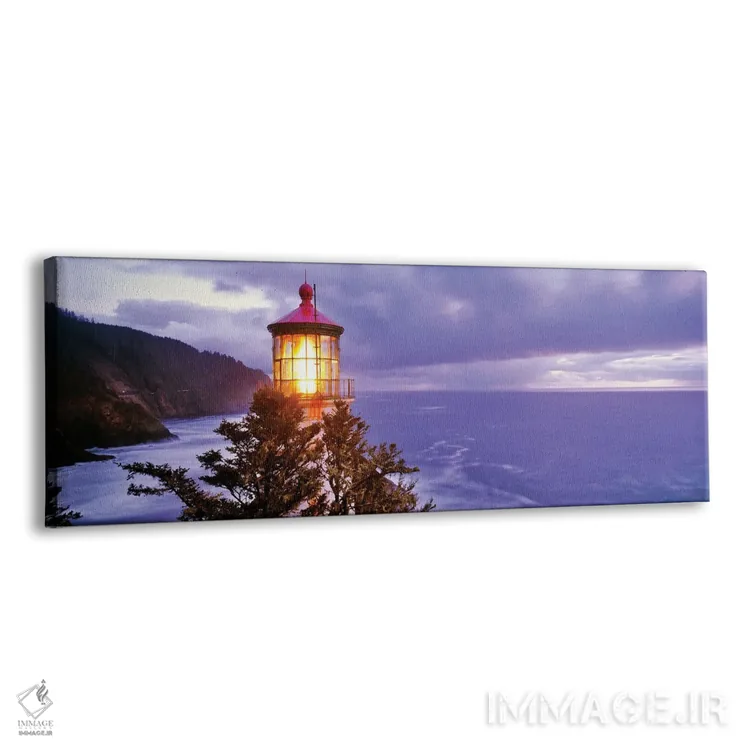 تابلو دکوراتیو فانوس دریایی در یک ساحل، فانوس دریایی هستا هد، هستا هد… اثر پانورامیک ایمجز - نمای پرسپکتیو محصول