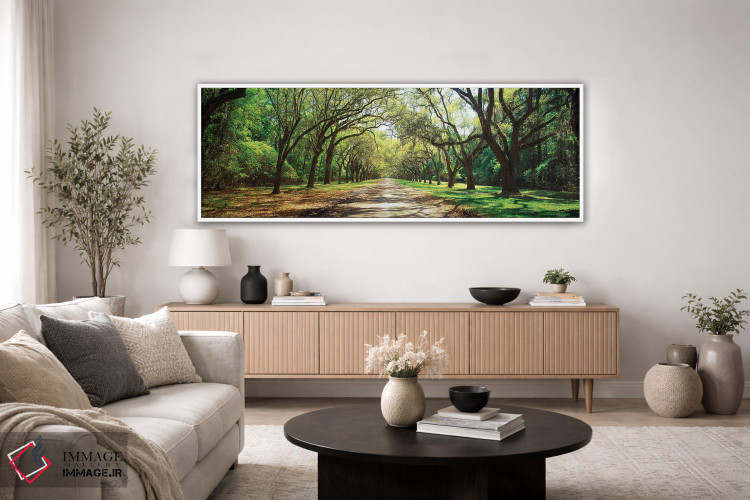 تابلو دکوراتیو بلوط های زنده و خزه اسپانیایی، سایت تاریخی ایالتی ورمسل… اثر پانورامیک ایمجز - D3W