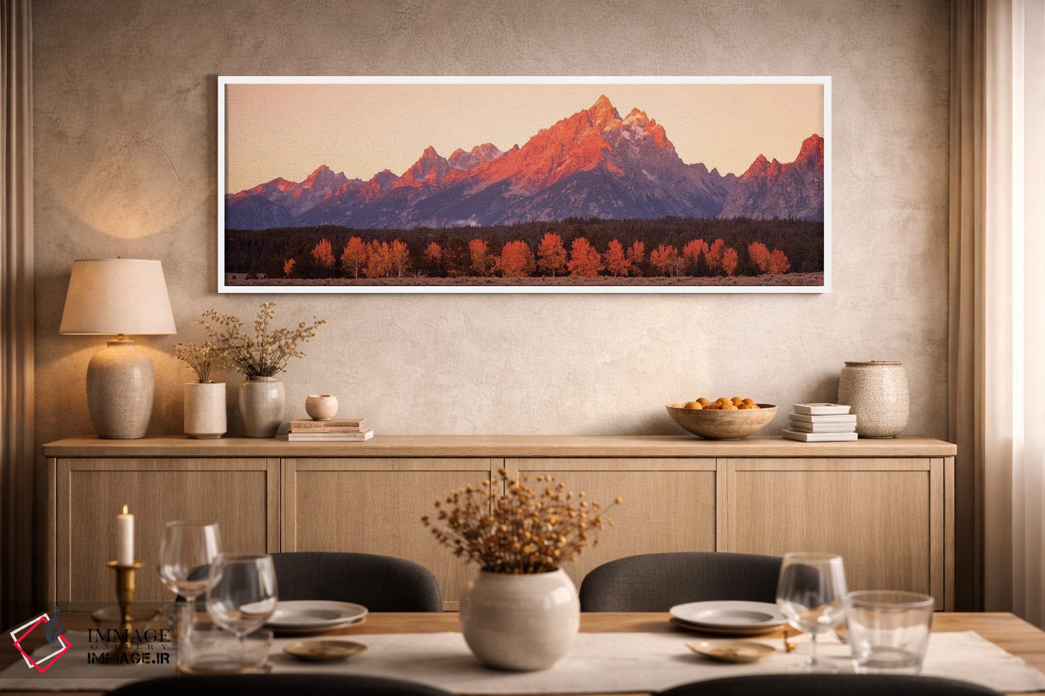 تابلو دکوراتیو درختان اسپن، رشته کوه تیوتن، پارک ملی گرند تیوتن، وایوم… اثر پانورامیک ایمجز - D2W