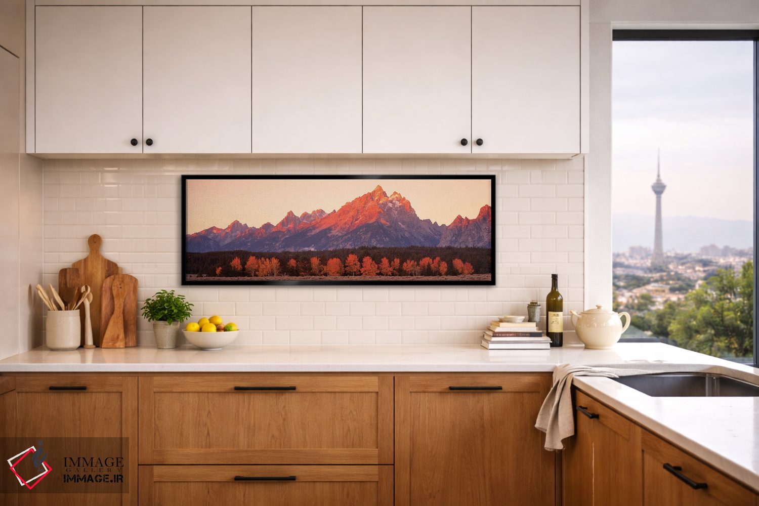 تابلو دکوراتیو درختان اسپن، رشته کوه تیوتن، پارک ملی گرند تیوتن، وایوم… اثر پانورامیک ایمجز - D5B